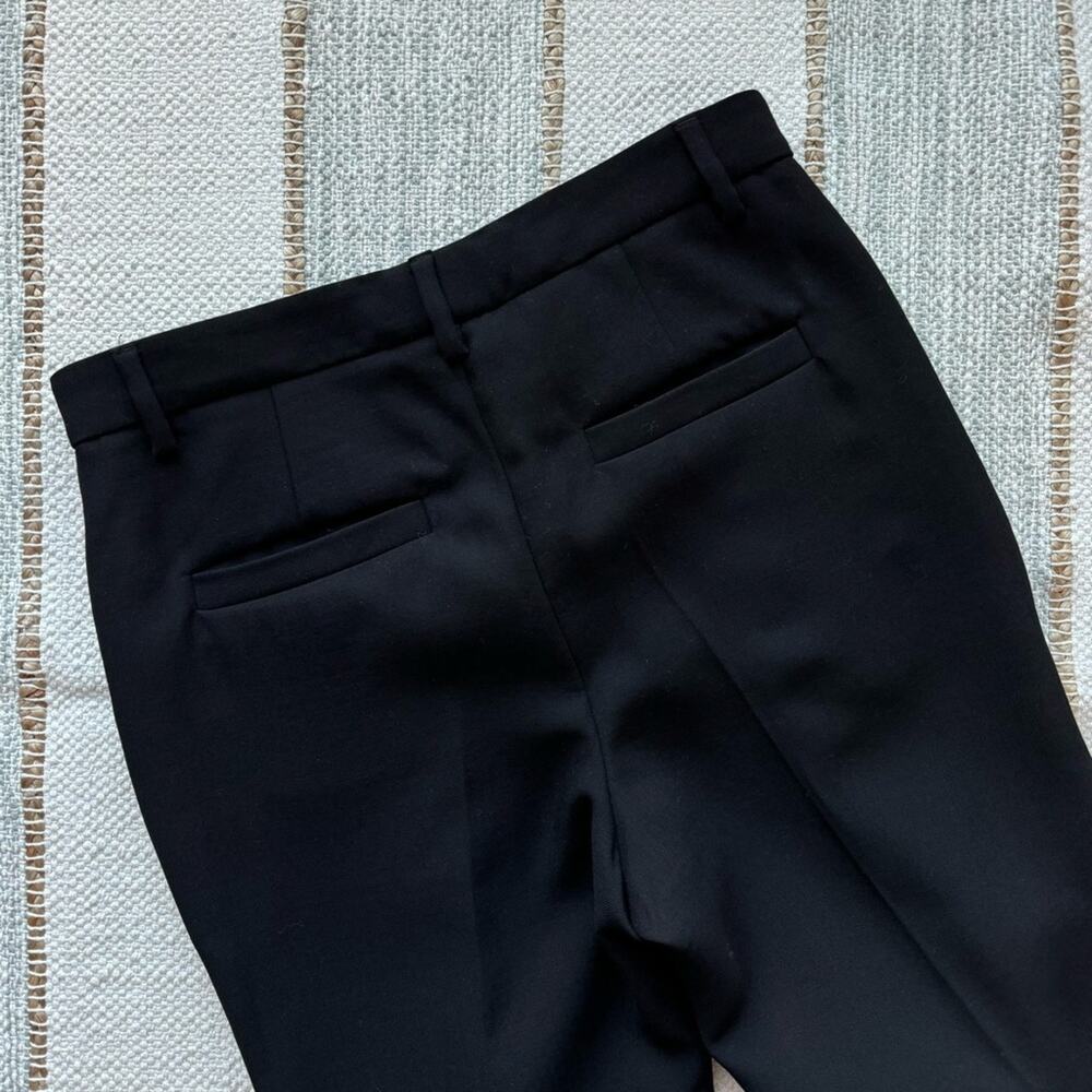 Brunello Cucinelli Black Virgin Wool Blend High Rise Pleated Trousers Women’s 8 - Picture 6 of 9